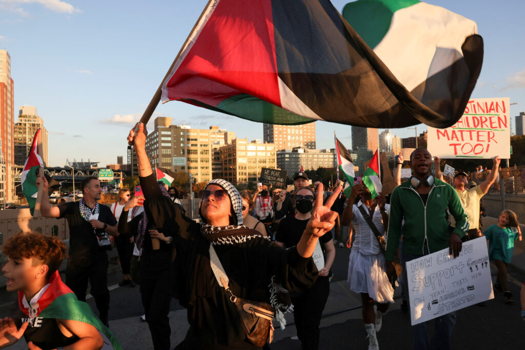 Shod v podporo Palestini v New Yorku