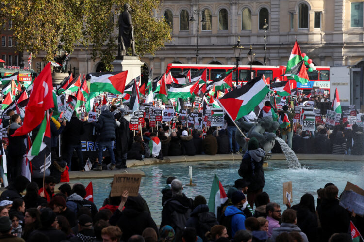 Protesti v podporo Palestini v Londonu