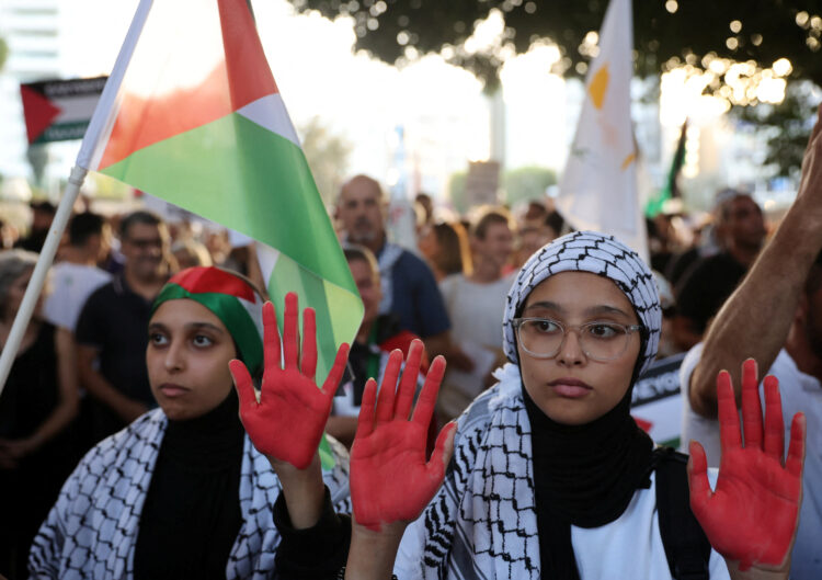 Protesti v podporo Palestini v Nikoziji