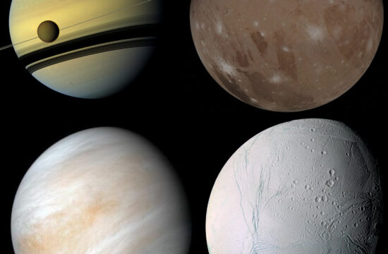 Titan, Enceladus, Ganimed, Venera, vesolje