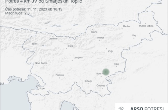 zemljevid potresnega območja