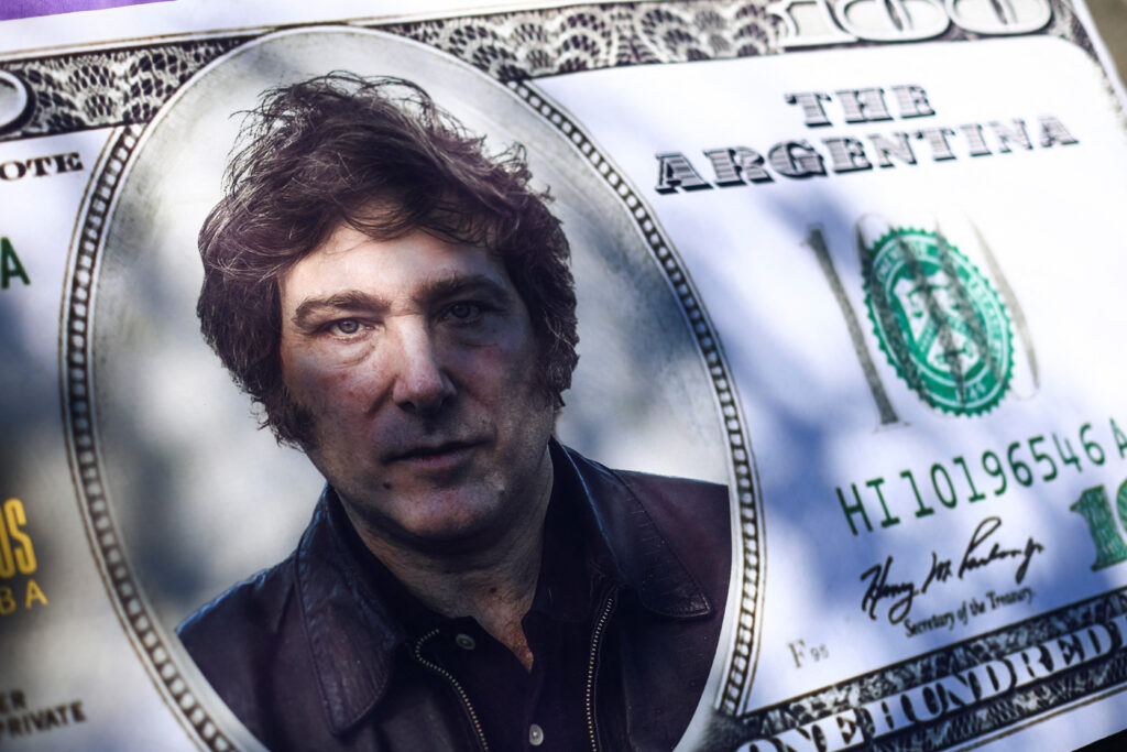 Javier Milei na dolarju