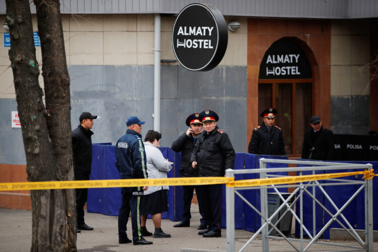 Požar v hostlu v Almatyju
