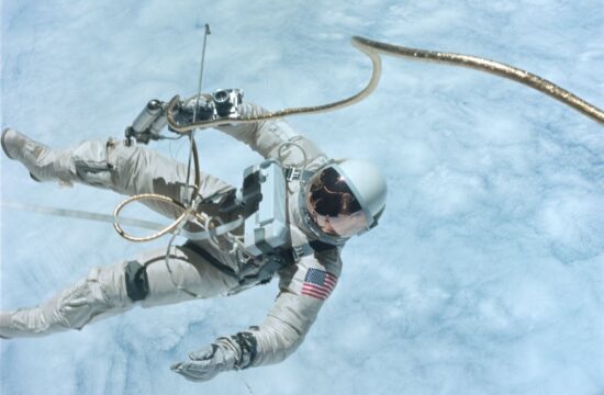 Gemini space mission, Astronaut Edward White floats in zero gravity