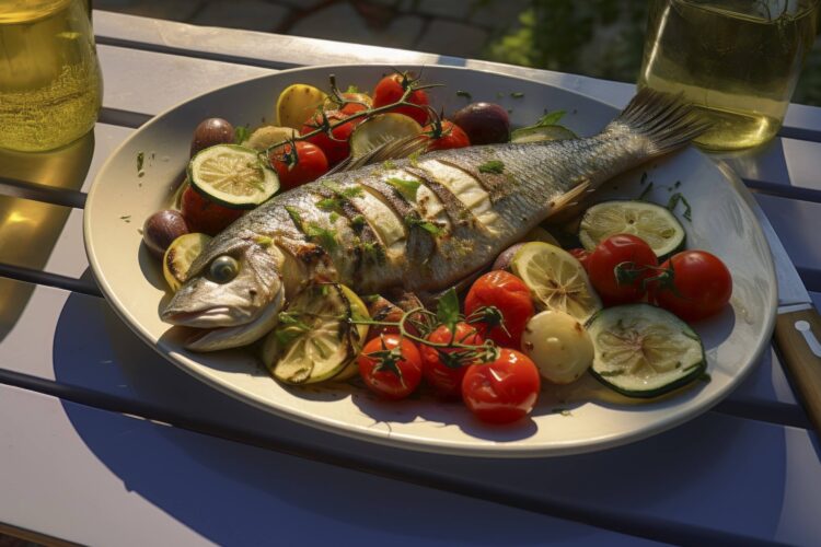 pečena riba z zelenjavo