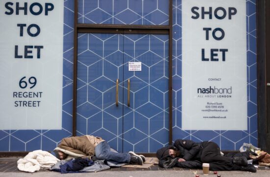 brezdomci v Londonu