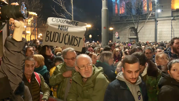 Protest opozicije v Srbiji