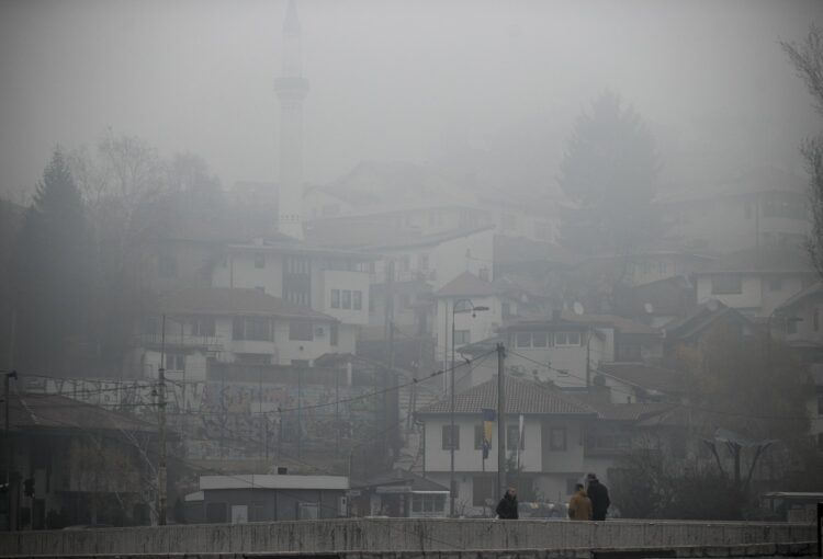 onesnažen zrak nad Sarajevom
