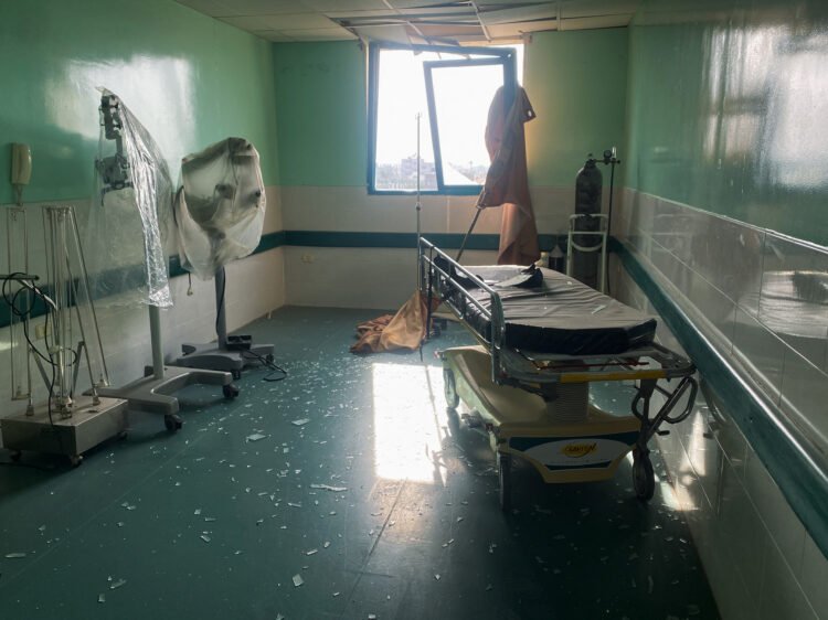 Uničena bolnišnica v Gazi
