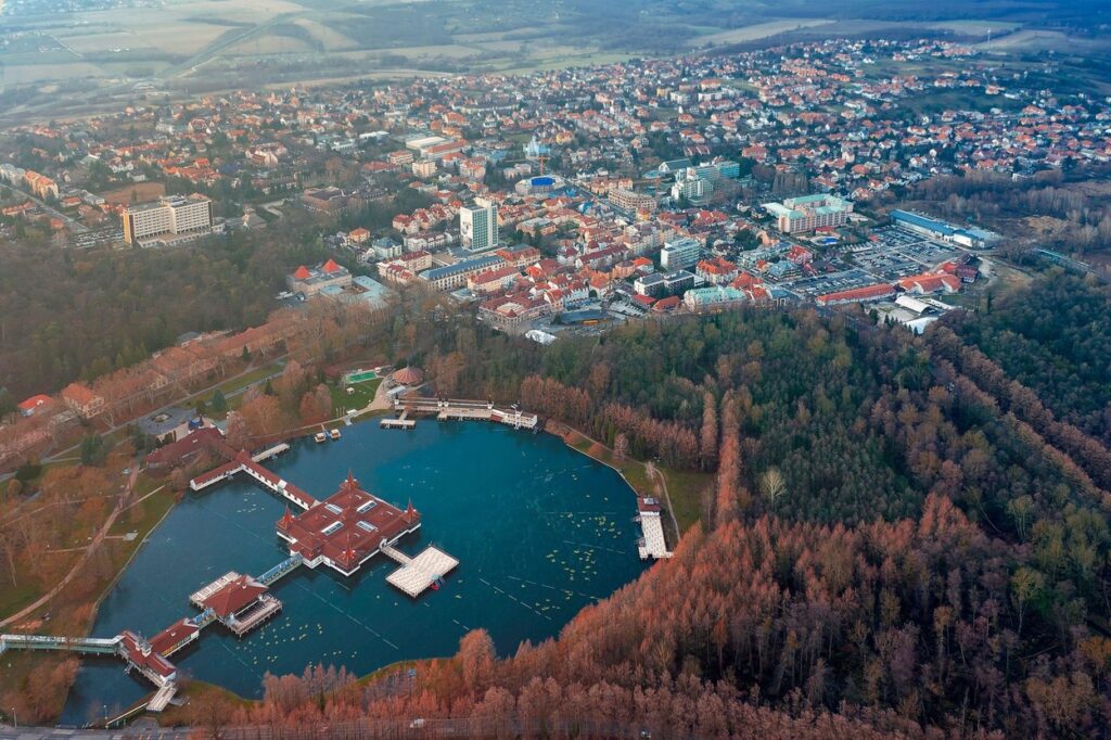 termalno jezero, Heviz, Madžarska