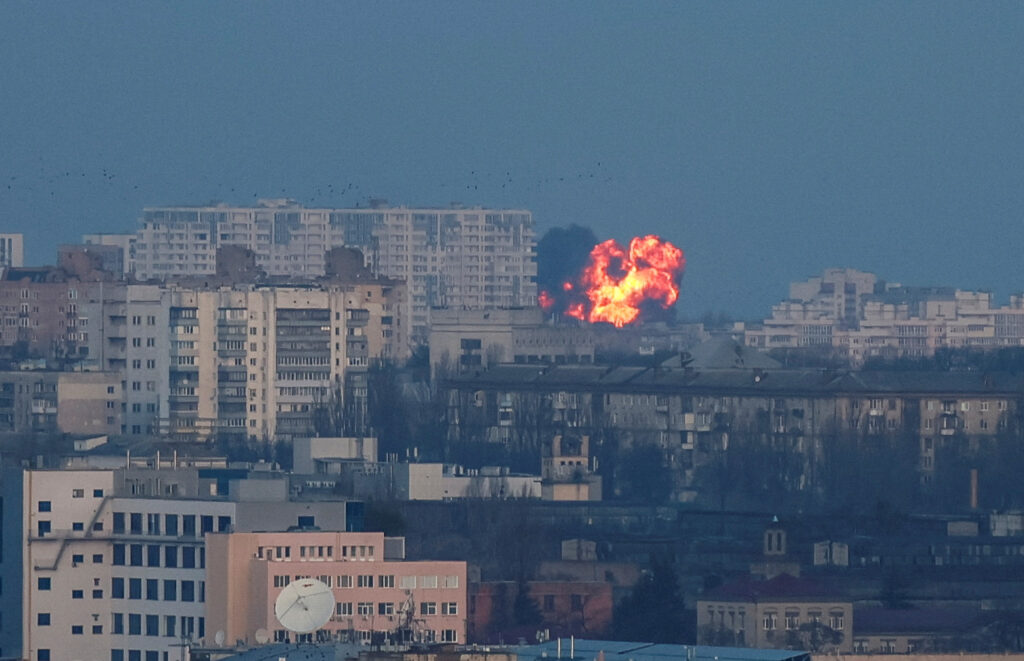 Kijev, Ukrajna, dron, napad, eksplozija, vojna v Ukraniji