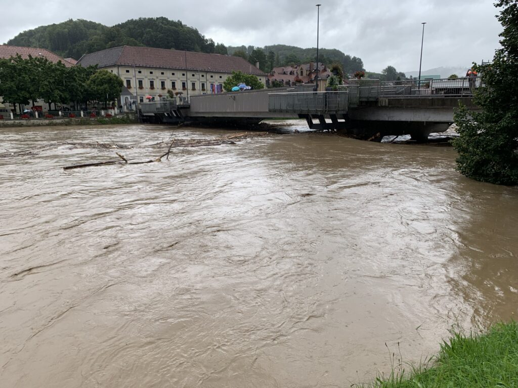 Laško, poplave 2023, Savinja, most