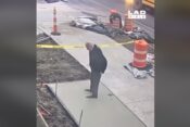 moški stopil v cement