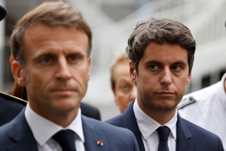 Gabriel Attal in Emmanuel Macron