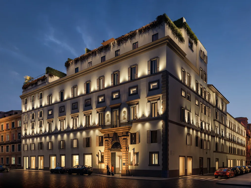 hotel, stavba, Italija