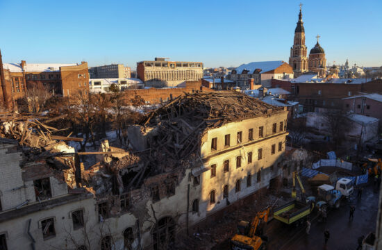 uničena stavba v Harkovu