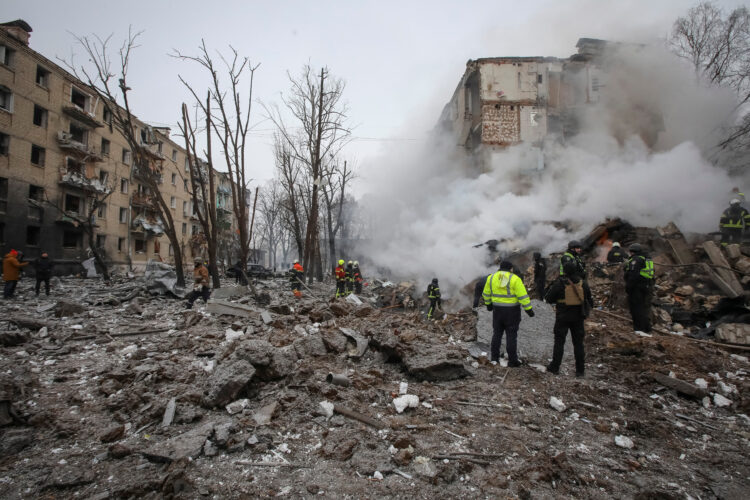 V raketnem napadu na Kijev in Harkov mrtvi in ranjeni