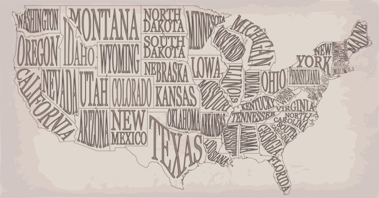 Zemljevid ZDA
