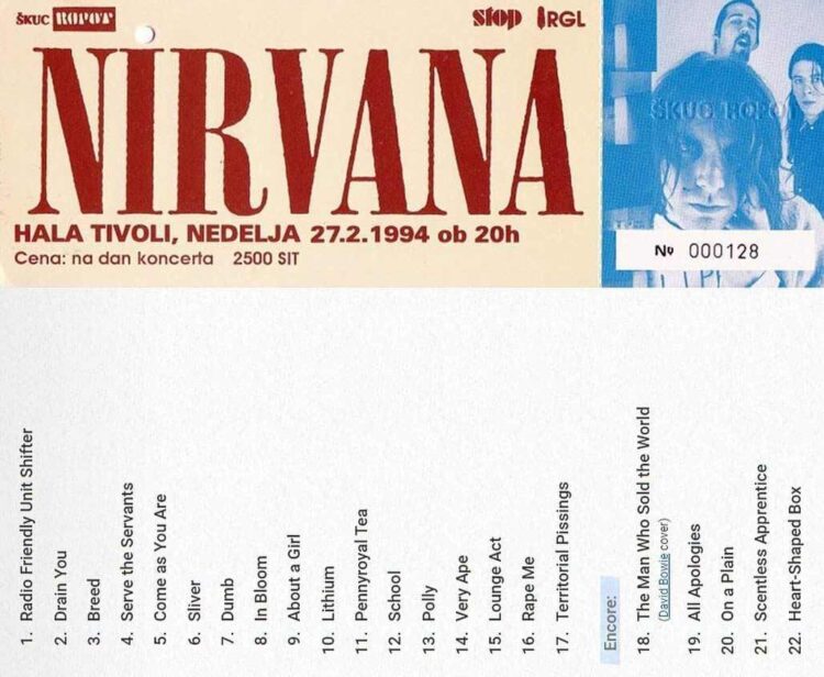 Nirvana, koncert, Ljubljana, hala Tiivoli
