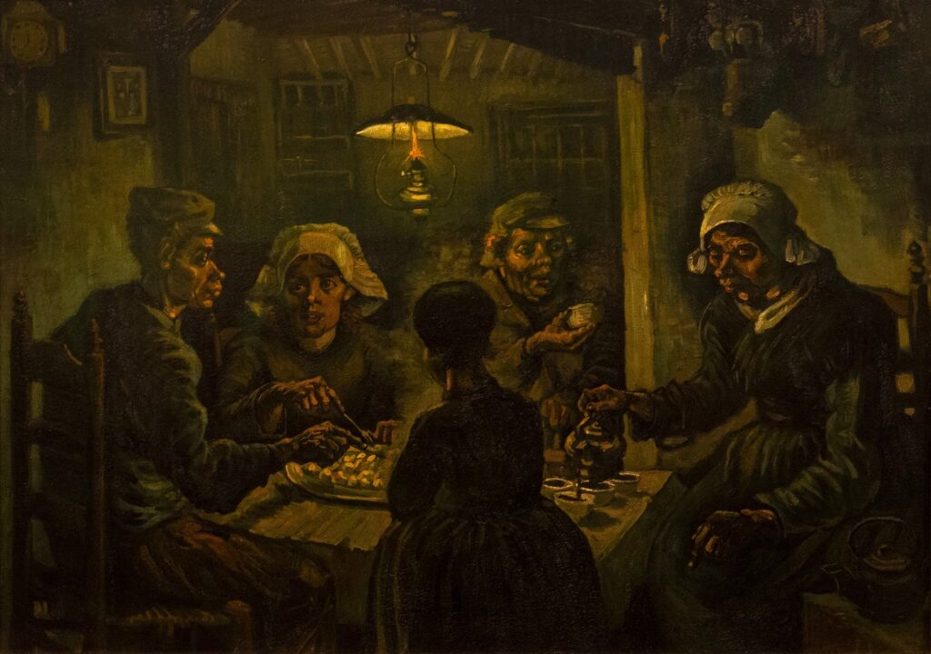 Van Goghova študija dela Jedci krompirja 