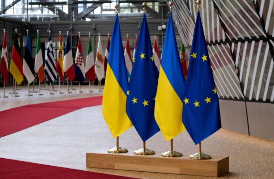 Evropska in ukrajinska zastava