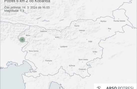 Potres v bližini Kobarida