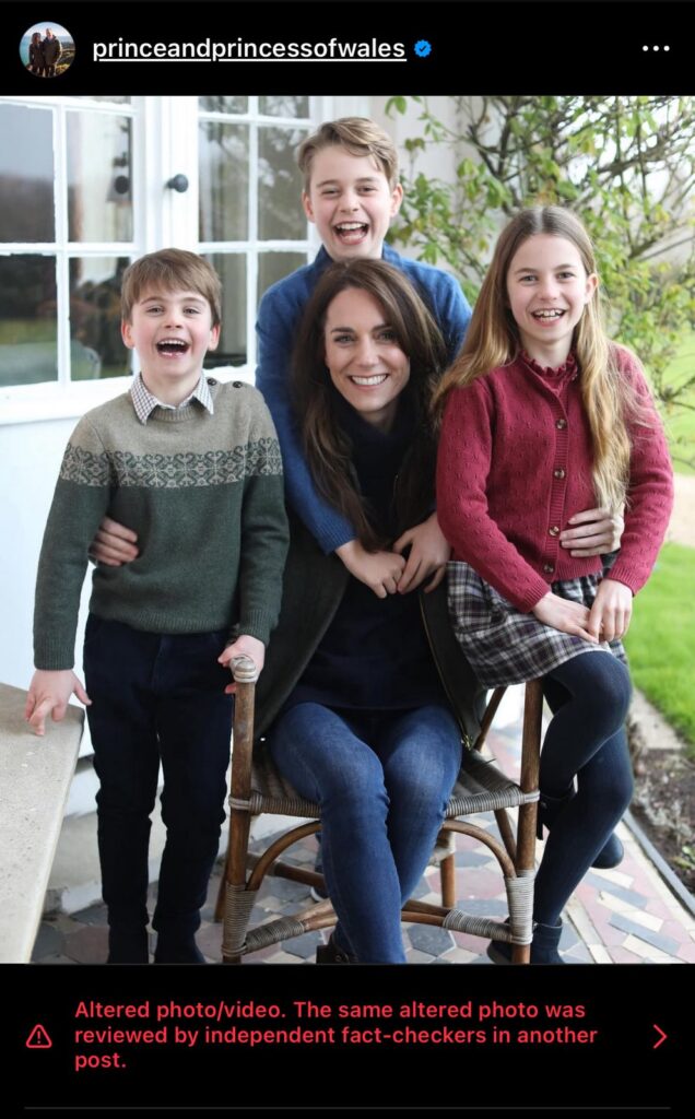 Družinska fotografija Kate Middleton