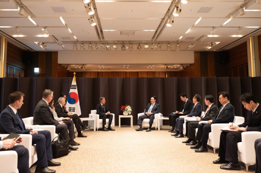 Ameriški državni sekretar Antony Blinken na obisku v Seulu