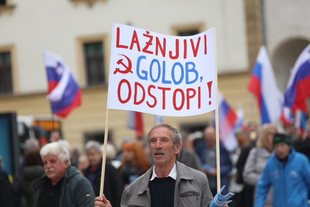 Protest SDS v Ljubljani