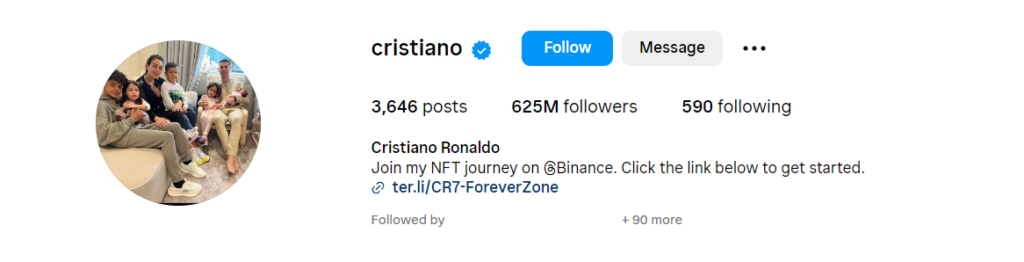Instagram Cristiana Ronalda