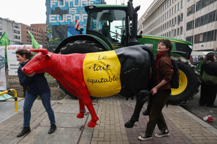 Protest kmetov v Bruslju