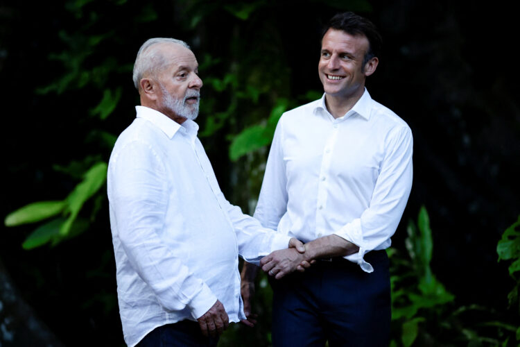 Emmanuel Macron in Lula da Silva