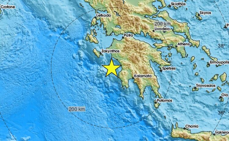 Potres na zahodu Grčije