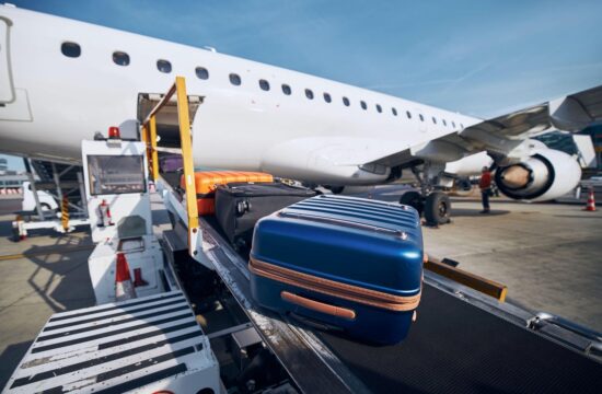 prtljaga, letalo, kovčki