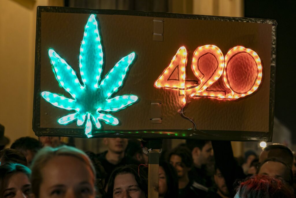 proslava ob legalizaciji konoplje v Nemčiji