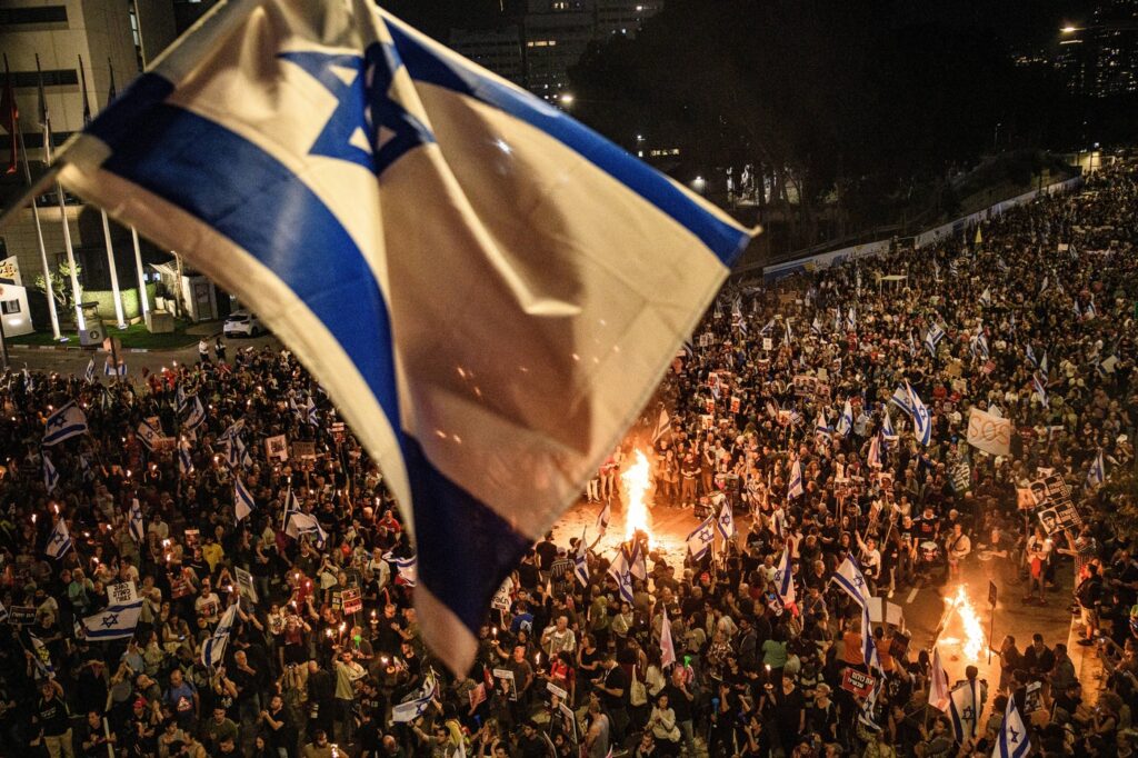 Protivladni protest v Tel Avivu