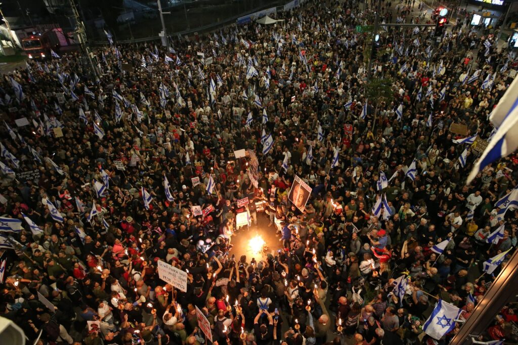 Protest v Tel Avivu.