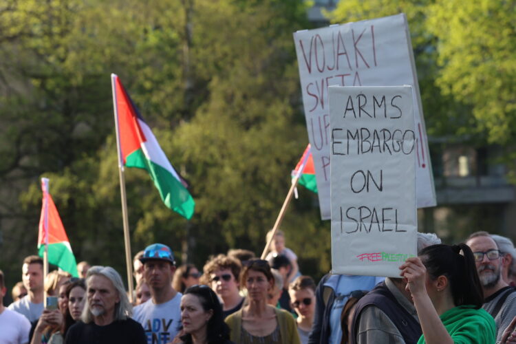 Protest v podporo Palestini v Ljubljani