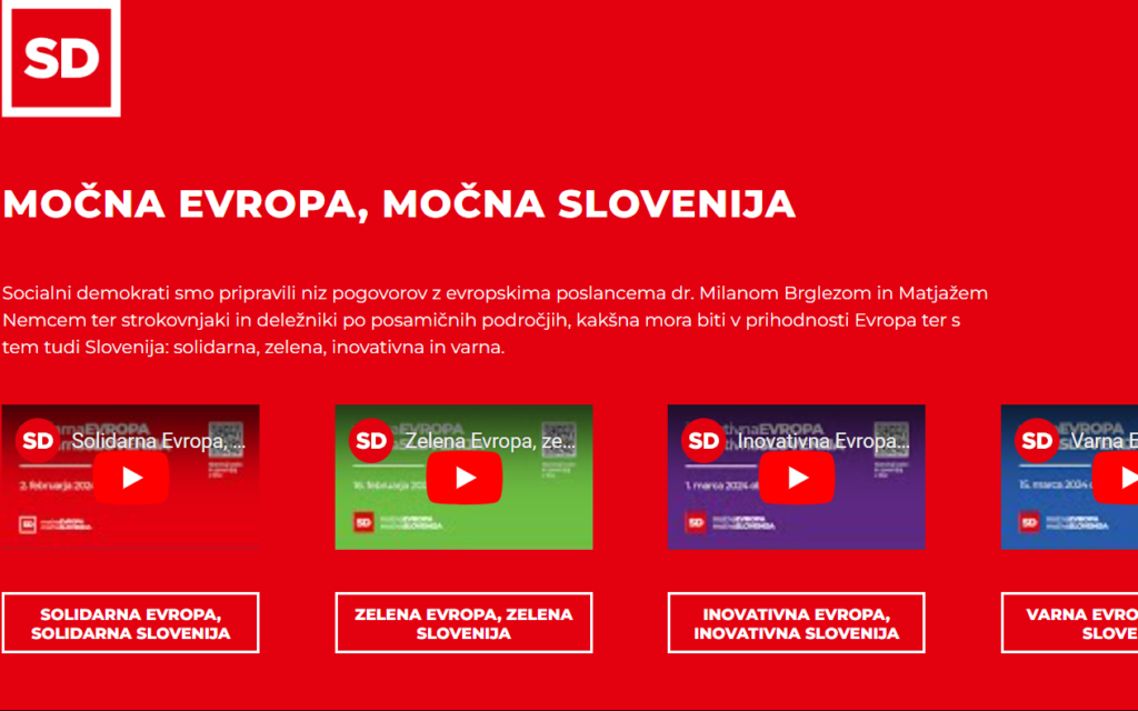 SD Močna Evropa, močna Slovenija