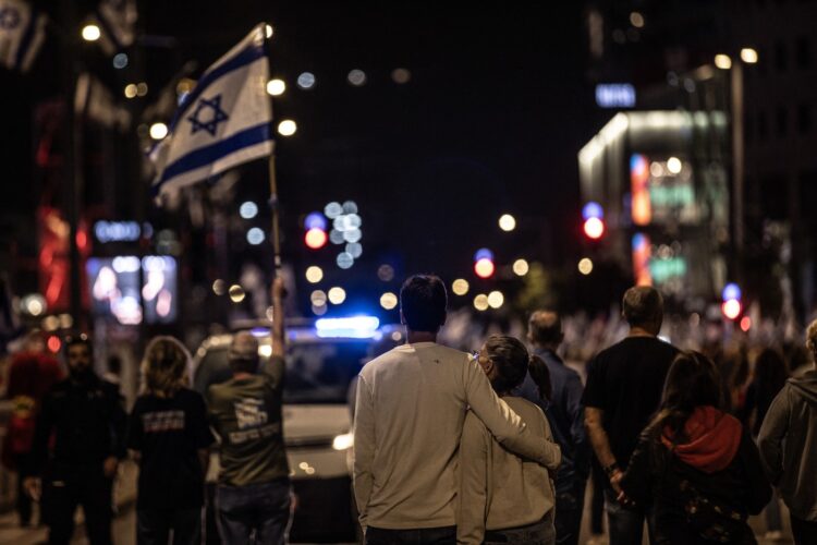 Protestniki v Tel Avivu