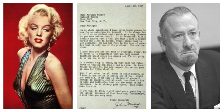 Marilyn Monroe, John Steinbeck, pismo