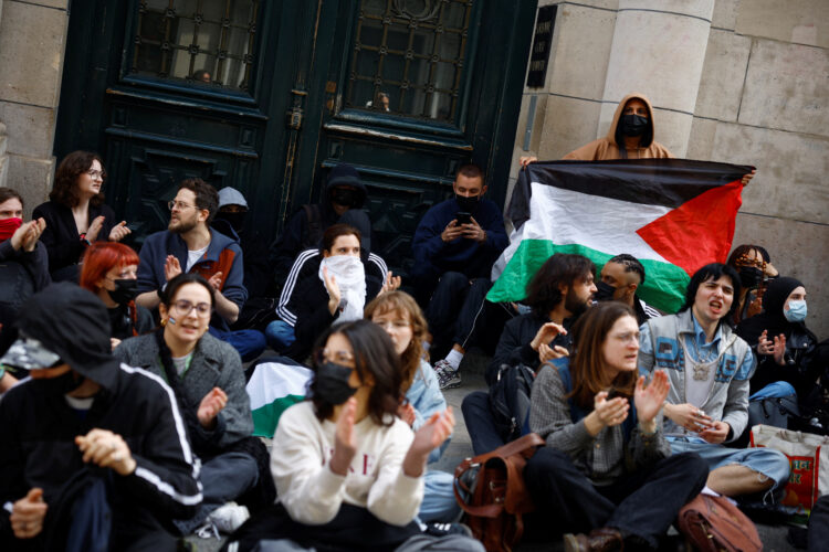 Propalestinski protest na Sorboni