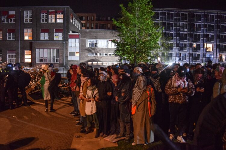 Propalestinski protest v Amsterdamu