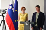 Ministrica za kulturo Asta Vrečko in državni sekretar Matevž Čelik Vidmar