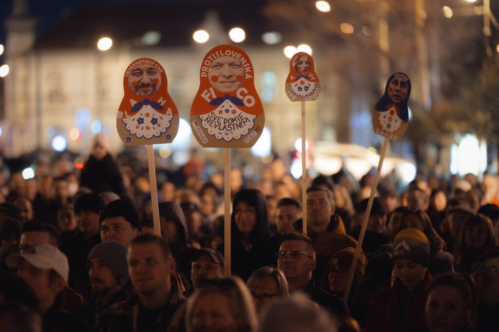 Marčevski protivladni protesti v Košicah na Slovaškem