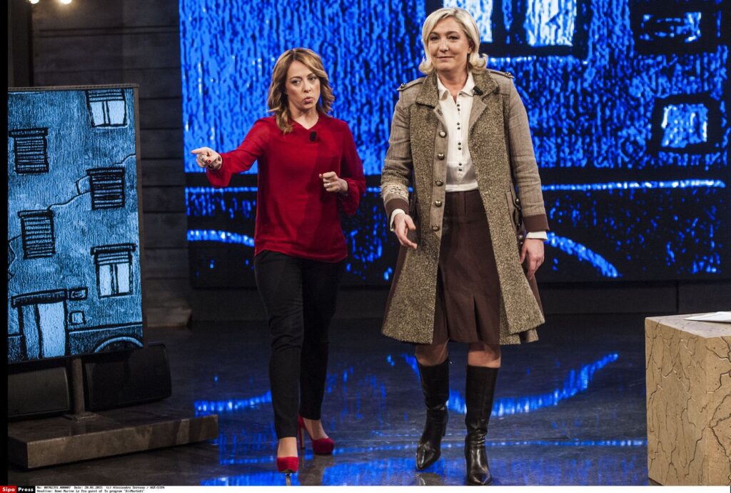 Giorgia Meloni in Marine Le Pen leta 2015.