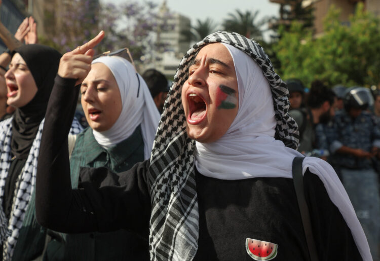 Protesti v podporo Palestini v Libanonu