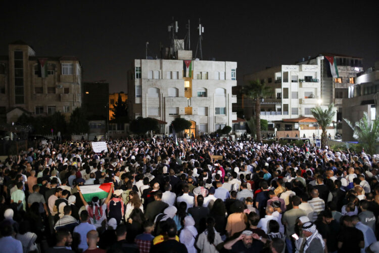 Protesti v podporo Palestini v Amanu