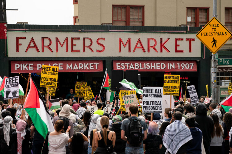 Protesti v podporo Palestini v Seattlu
