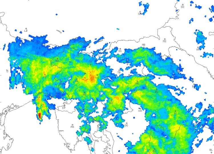 radarska slika padavin 31.5.2024
